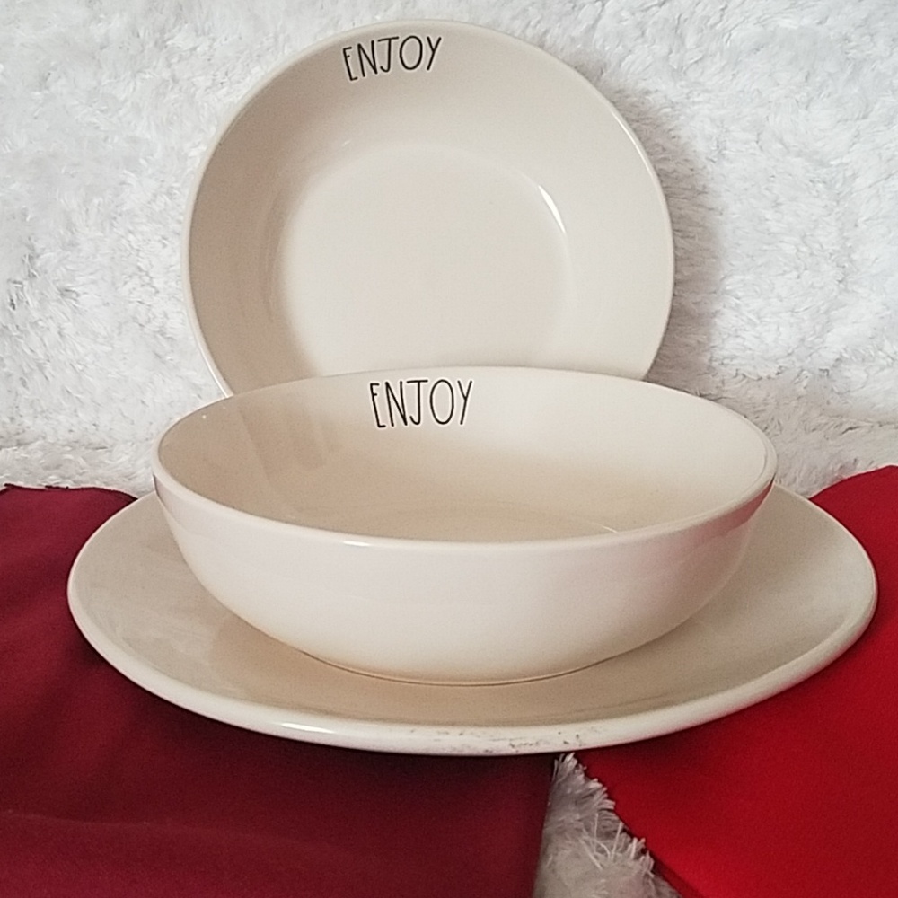 RAE DUNN Plate and Bowl - Picture 3 of 5